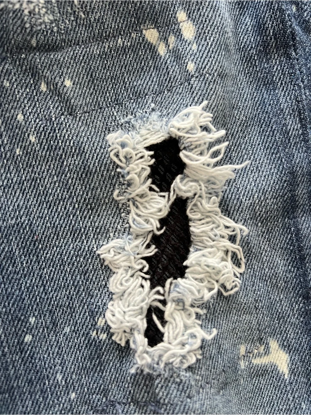 Bebe Premium Denim | Distressed Paint Splatter Skinny Jeans | Size 24